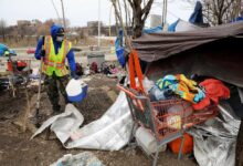 homeless camp cleanup