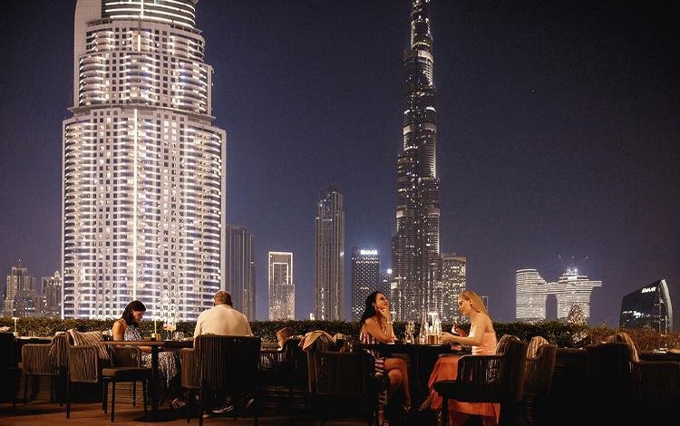 Restaurant with Burj Khalifa View