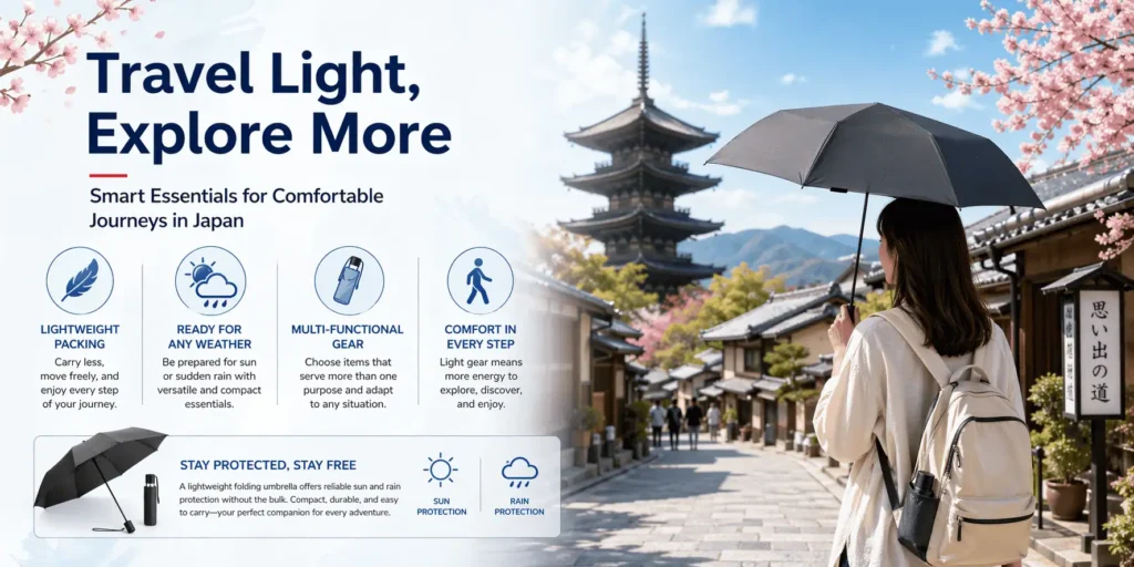 how to travel light in Japan