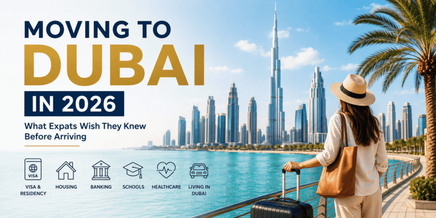 Moving to Dubai in 2026 guide for expats covering visas, housing, banking, schools, healthcare, and Dubai lifestyle tips
